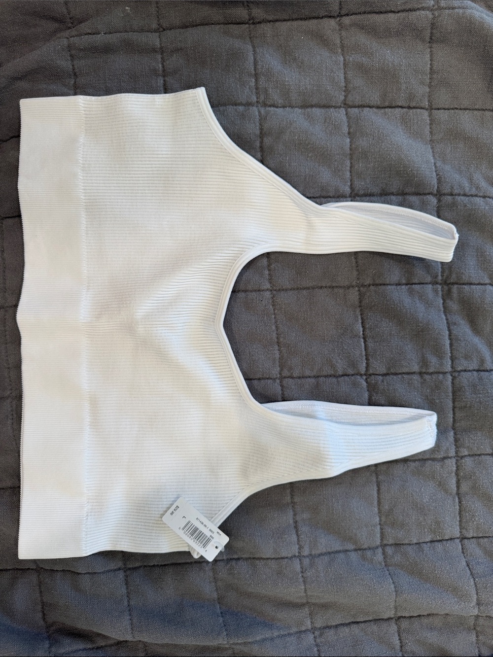 GAP White Ribbed Tank Top